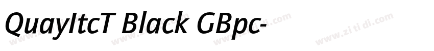 QuayItcT Black GBpc字体转换